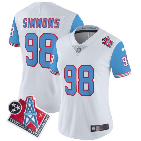 Women's Titans 1997 Throwback Limited Vapor Jersey - All Stitched - Image 39