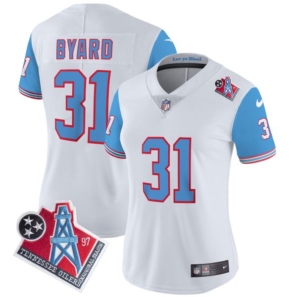 Women's Titans 1997 Throwback Limited Vapor Jersey - All Stitched - Image 41