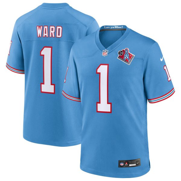 Cameron Ward #1 Tennessee Titans Jersey - All Stitched - Image 2