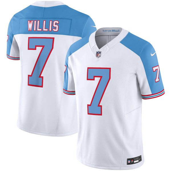 Titans Throwback White Alternate Limited Vapor Jersey - All Stitched - Image 5