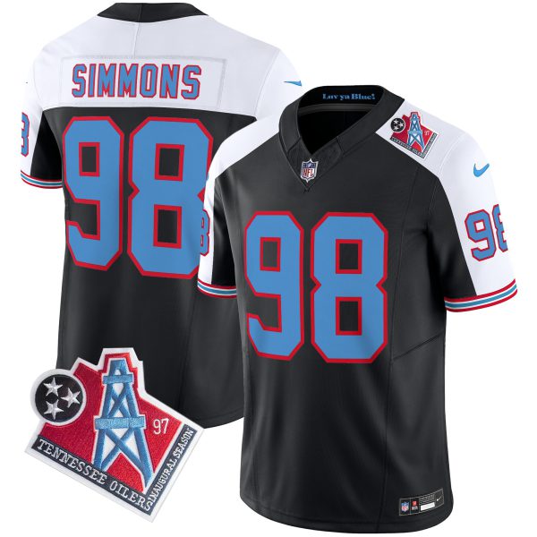 Men's Titans 1997 Throwback Limited Vapor Jersey V2 - All Stitched - Image 6