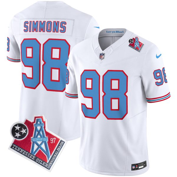 Men's Titans 1997 Throwback Limited Vapor Jersey V2 - All Stitched - Image 15