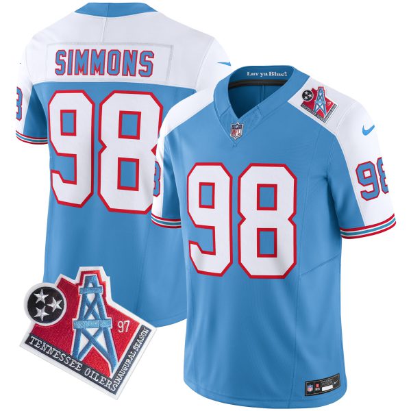 Men's Titans 1997 Throwback Limited Vapor Jersey V2 - All Stitched - Image 33