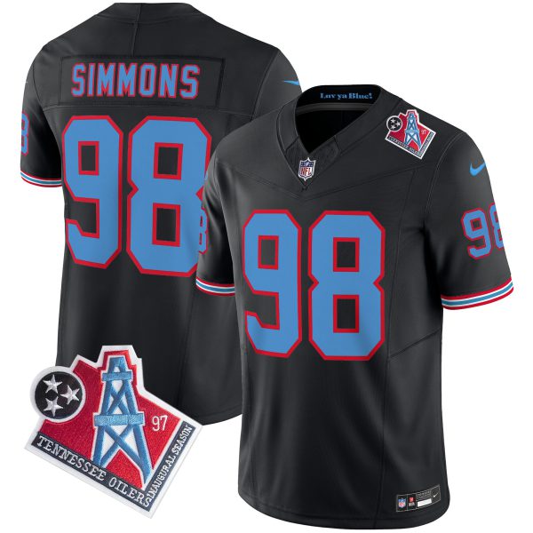 Men's Titans 1997 Throwback Limited Vapor Jersey V2 - All Stitched - Image 42