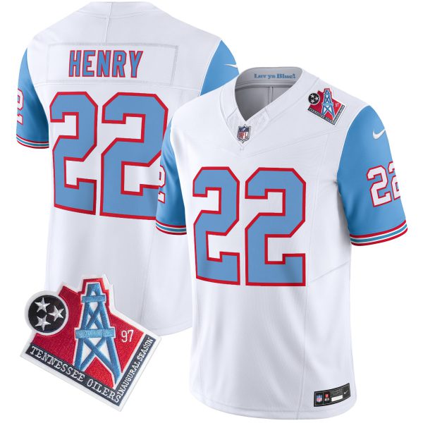 Men's Titans 1997 Throwback Limited Vapor Jersey V2 - All Stitched - Image 46