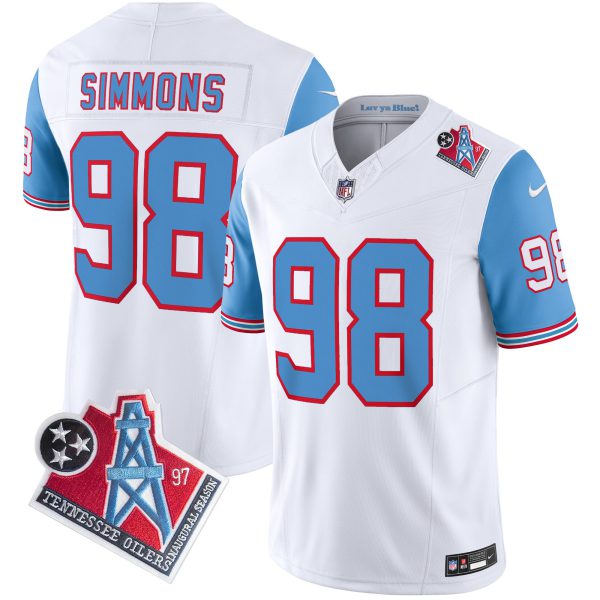 Men's Titans 1997 Throwback Limited Vapor Jersey V2 - All Stitched - Image 51