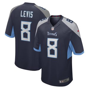 Will Levis Tennessee Titans 2023 NFL Draft Navy Jersey – All Stitched