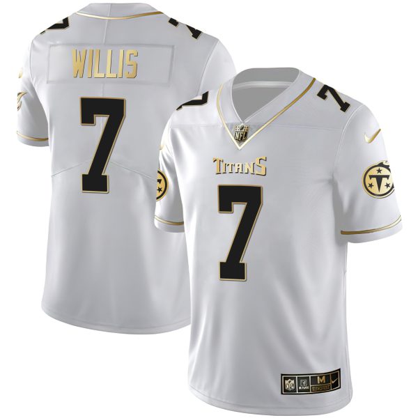 Men's Tennessee Titans White Gold & Black Gold Jersey - All Stitched - Image 5