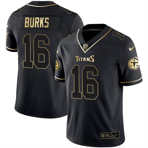 Men's Tennessee Titans White Gold & Black Gold Jersey - All Stitched - Image 9