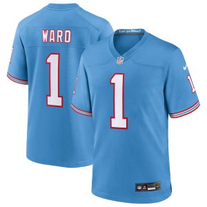 Cameron Ward Light Blue Tennessee Titans 2025 Jersey - All Stitched