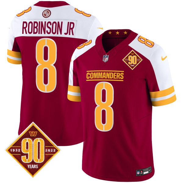Men's Washington Commanders 90th Anniversary Patch Vapor Jersey V2 - All Stitched - Image 2