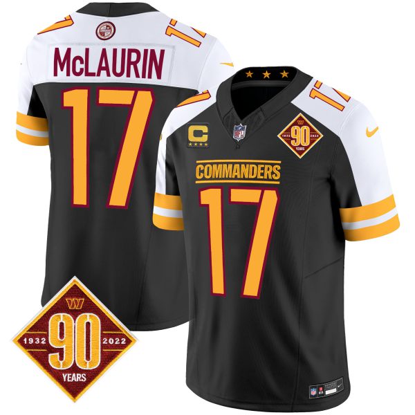 Men's Washington Commanders 90th Anniversary Patch Vapor Jersey V2 - All Stitched - Image 8