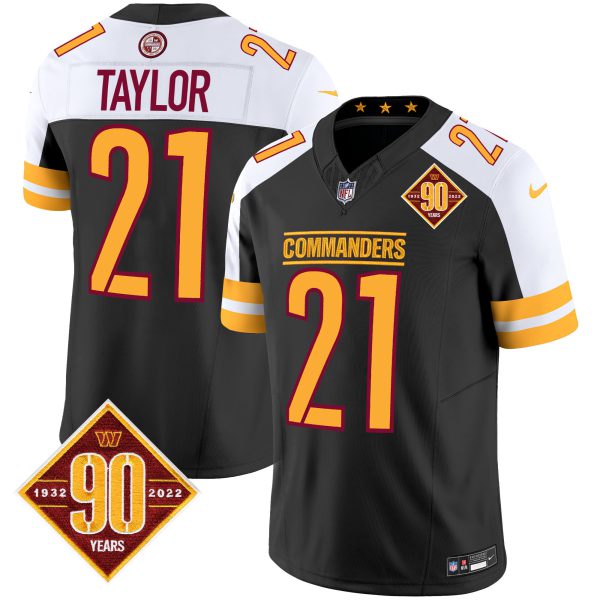 Men's Washington Commanders 90th Anniversary Patch Vapor Jersey V2 - All Stitched - Image 9