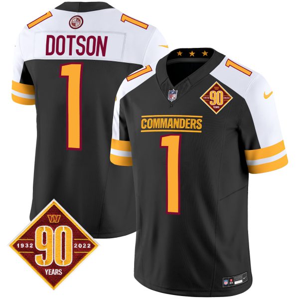 Men's Washington Commanders 90th Anniversary Patch Vapor Jersey V2 - All Stitched - Image 10