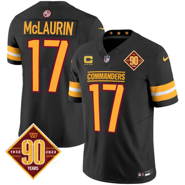 Men's Washington Commanders 90th Anniversary Patch Vapor Jersey V2 - All Stitched - Image 13