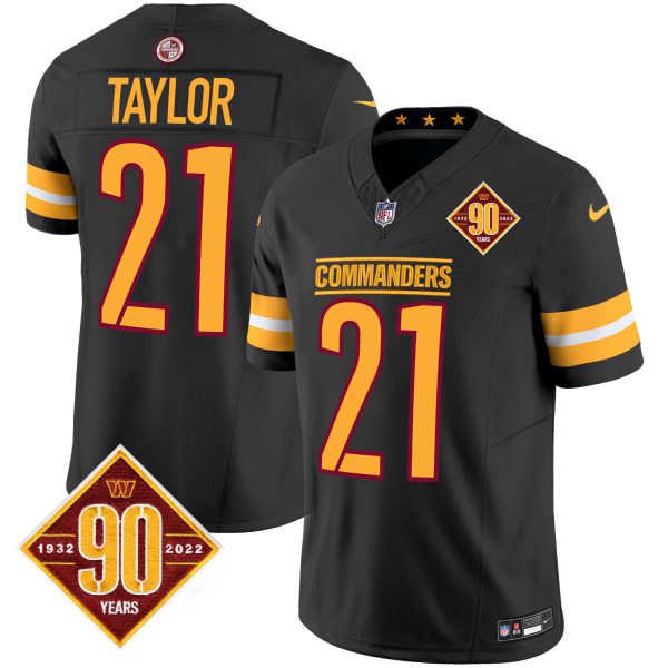 Men's Washington Commanders 90th Anniversary Patch Vapor Jersey V2 - All Stitched - Image 14