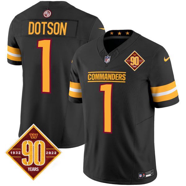 Men's Washington Commanders 90th Anniversary Patch Vapor Jersey V2 - All Stitched - Image 15