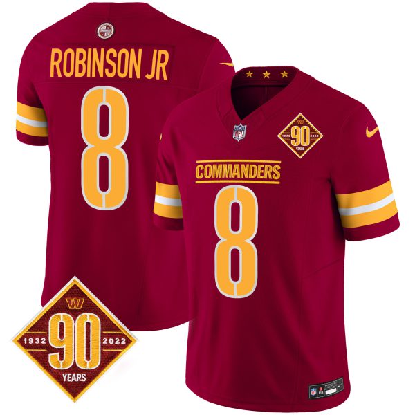Men's Washington Commanders 90th Anniversary Patch Vapor Jersey V2 - All Stitched - Image 17