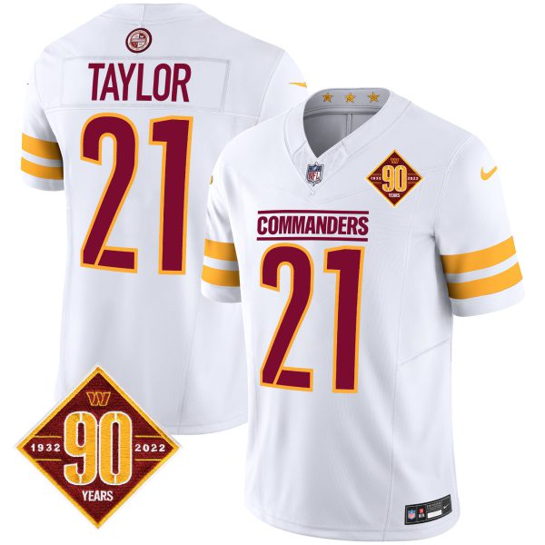 Men's Washington Commanders 90th Anniversary Patch Vapor Jersey V2 - All Stitched - Image 24