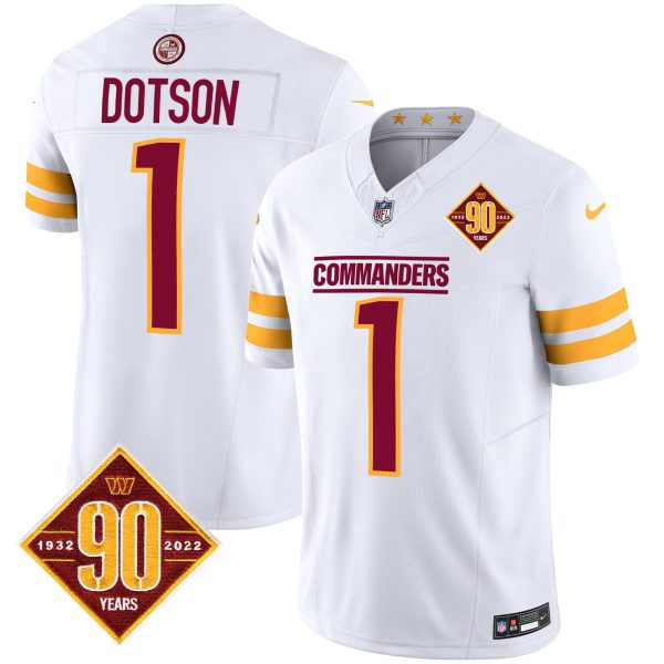 Men's Washington Commanders 90th Anniversary Patch Vapor Jersey V2 - All Stitched - Image 25