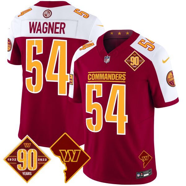 Men's Washington Commanders 90th Anniversary & Home Patch Vapor Limited Jersey - All Stitched - Image 4