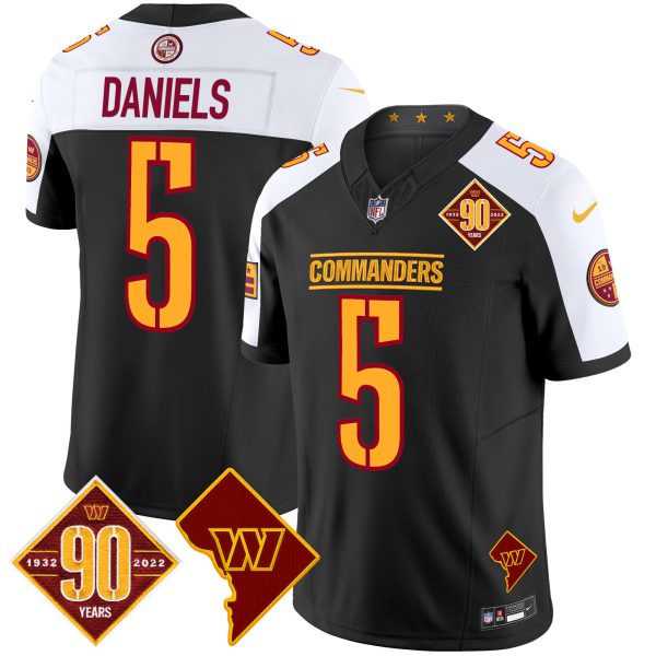 Men's Washington Commanders 90th Anniversary & Home Patch Vapor Limited Jersey - All Stitched - Image 8