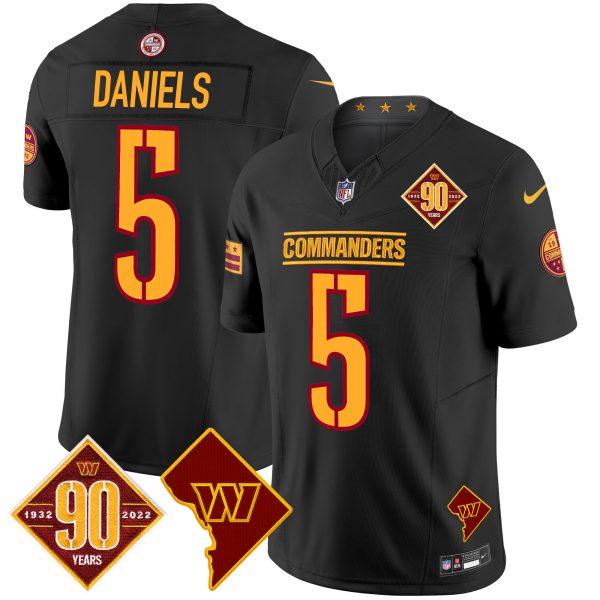 Men's Washington Commanders 90th Anniversary & Home Patch Vapor Limited Jersey - All Stitched - Image 15