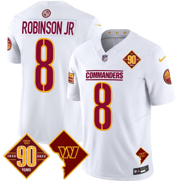 Men's Washington Commanders 90th Anniversary & Home Patch Vapor Limited Jersey - All Stitched - Image 30
