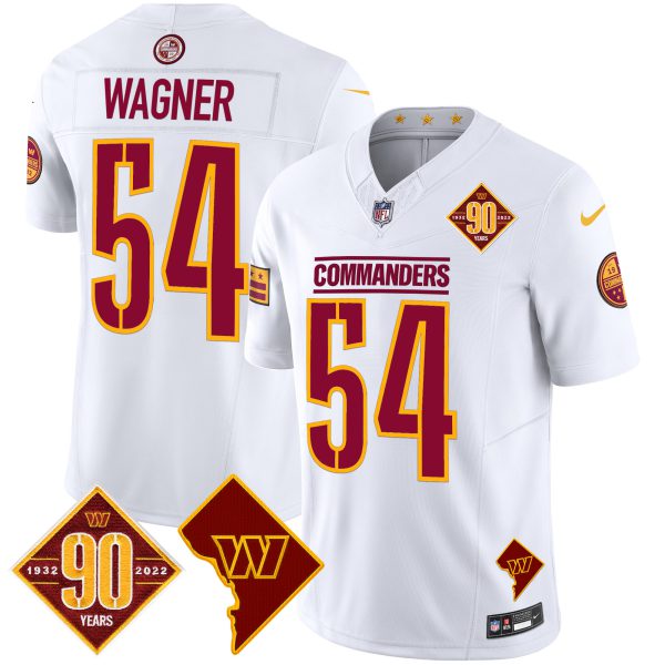 Men's Washington Commanders 90th Anniversary & Home Patch Vapor Limited Jersey - All Stitched - Image 32