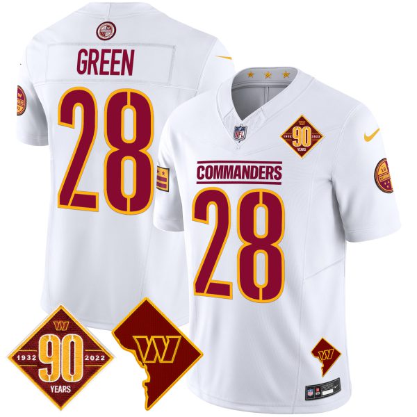 Men's Washington Commanders 90th Anniversary & Home Patch Vapor Limited Jersey - All Stitched - Image 35