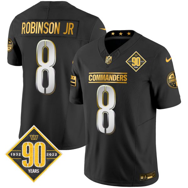 Men's Washington Commanders 90th Anniversary Patch Gold Vapor Limited Jersey - All Stitched - Image 2
