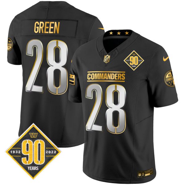 Men's Washington Commanders 90th Anniversary Patch Gold Vapor Limited Jersey - All Stitched - Image 7