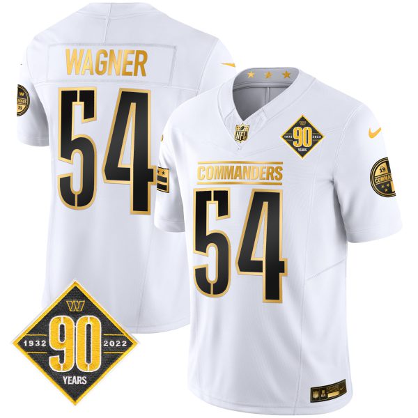 Men's Washington Commanders 90th Anniversary Patch Gold Vapor Limited Jersey - All Stitched - Image 20