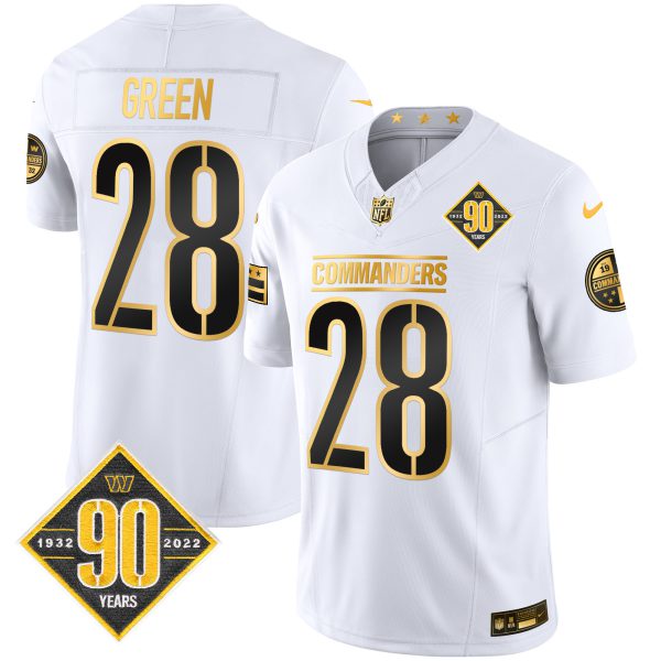 Men's Washington Commanders 90th Anniversary Patch Gold Vapor Limited Jersey - All Stitched - Image 23