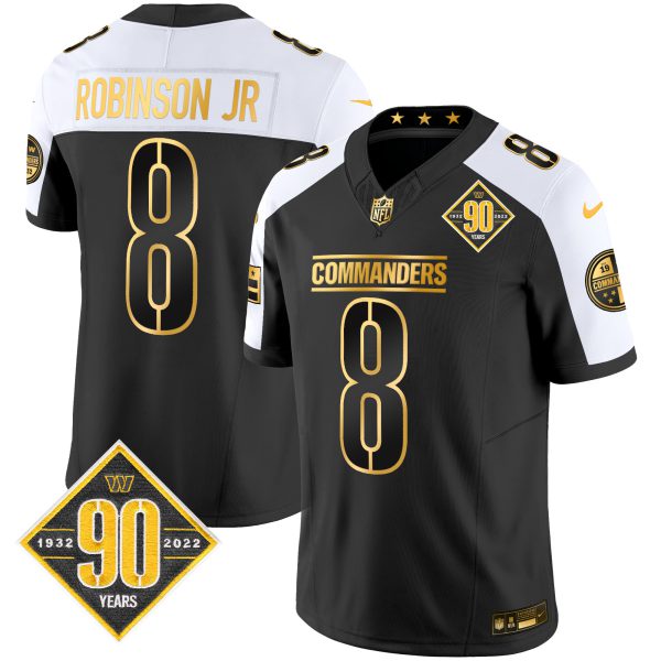 Men's Washington Commanders 90th Anniversary Patch Gold Vapor Limited Jersey - All Stitched - Image 26