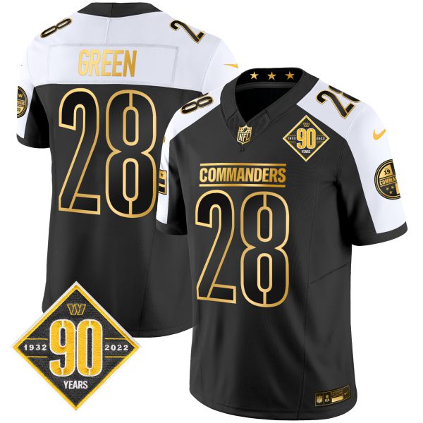 Men's Washington Commanders 90th Anniversary Patch Gold Vapor Limited Jersey - All Stitched - Image 31