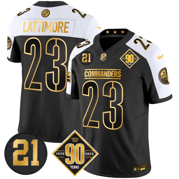 Men's Washington Commanders 90th & Sean Taylor Patch Gold Vapor Limited Jersey - All Stitched - Image 8