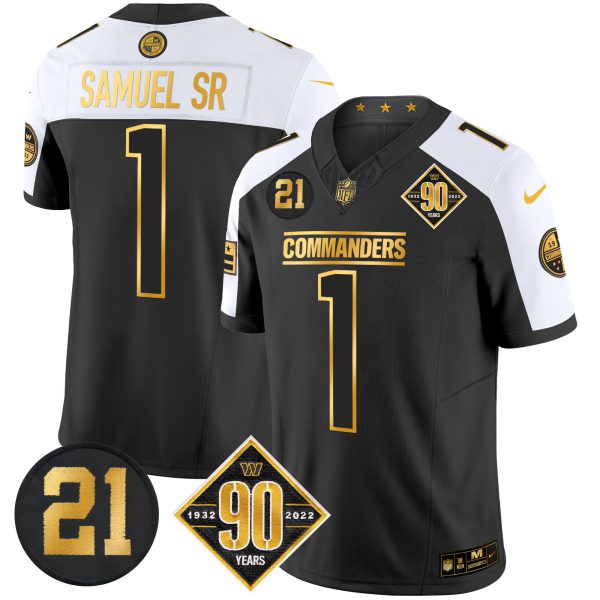 Men's Washington Commanders 90th & Sean Taylor Patch Gold Vapor Limited Jersey - All Stitched - Image 9