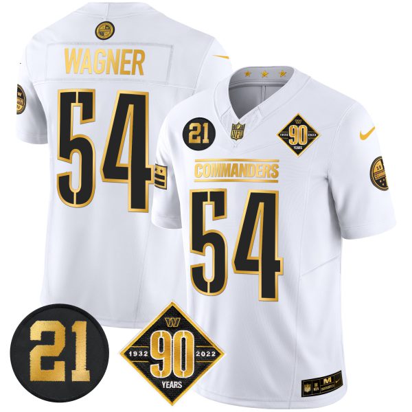 Men's Washington Commanders 90th & Sean Taylor Patch Gold Vapor Limited Jersey - All Stitched - Image 14