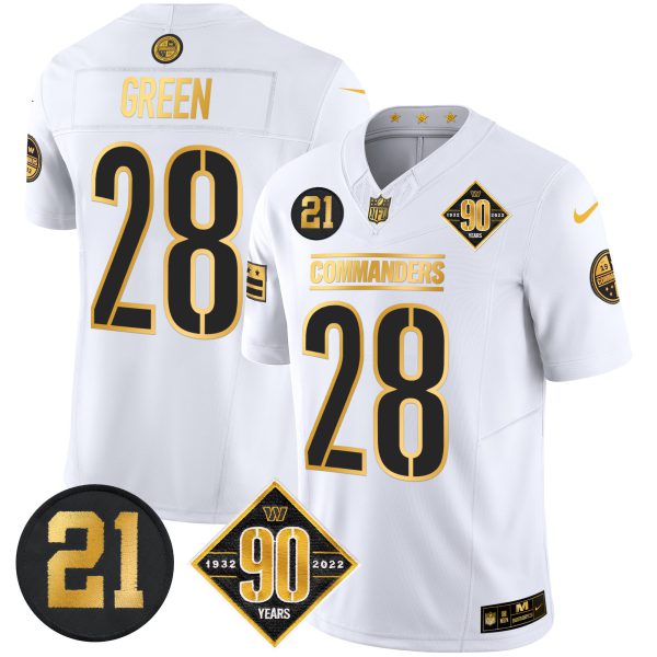 Men's Washington Commanders 90th & Sean Taylor Patch Gold Vapor Limited Jersey - All Stitched - Image 16