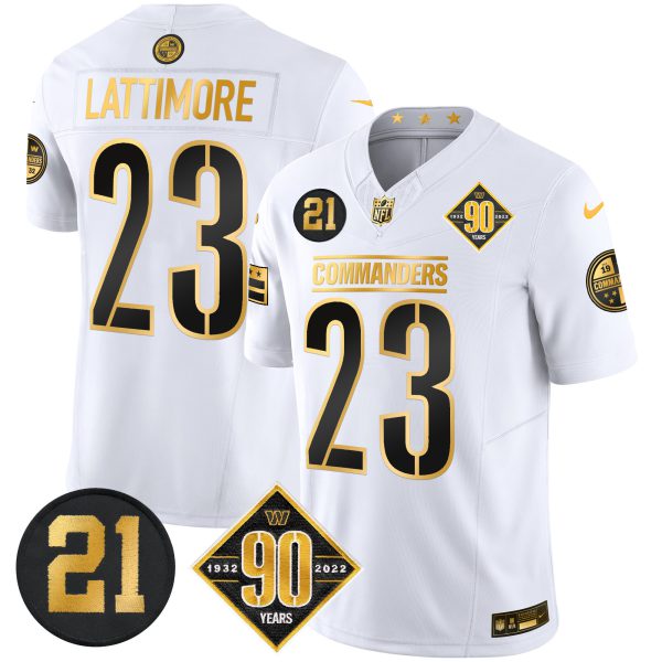 Men's Washington Commanders 90th & Sean Taylor Patch Gold Vapor Limited Jersey - All Stitched - Image 17