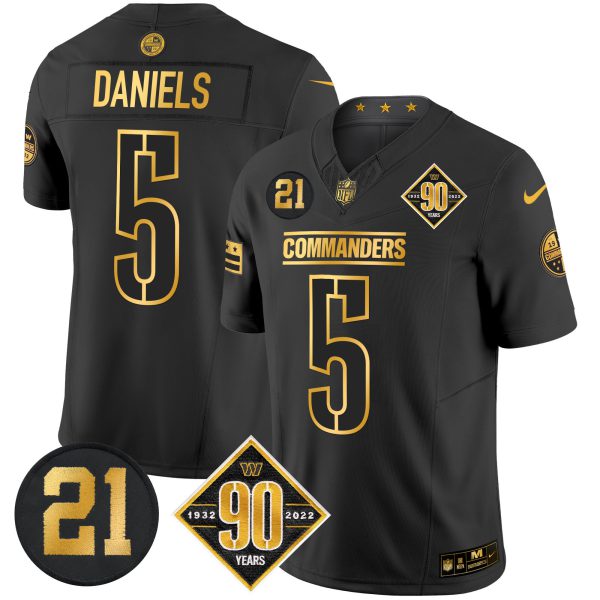 Men's Washington Commanders 90th & Sean Taylor Patch Gold Vapor Limited Jersey - All Stitched - Image 19