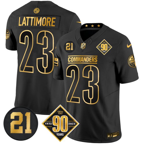 Men's Washington Commanders 90th & Sean Taylor Patch Gold Vapor Limited Jersey - All Stitched - Image 26