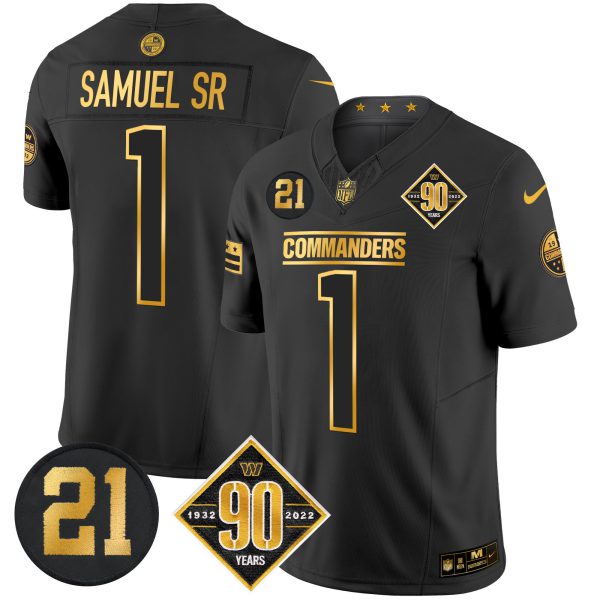 Men's Washington Commanders 90th & Sean Taylor Patch Gold Vapor Limited Jersey - All Stitched - Image 27