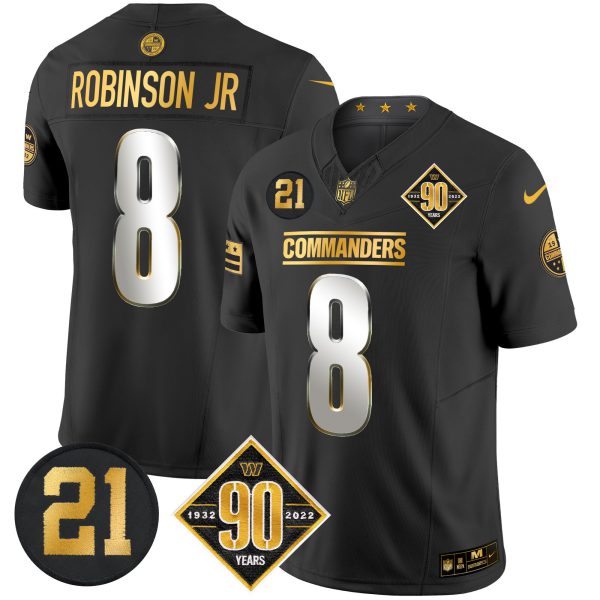 Men's Washington Commanders 90th & Sean Taylor Patch Gold Vapor Limited Jersey - All Stitched - Image 30