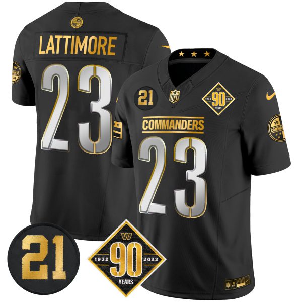 Men's Washington Commanders 90th & Sean Taylor Patch Gold Vapor Limited Jersey - All Stitched - Image 35