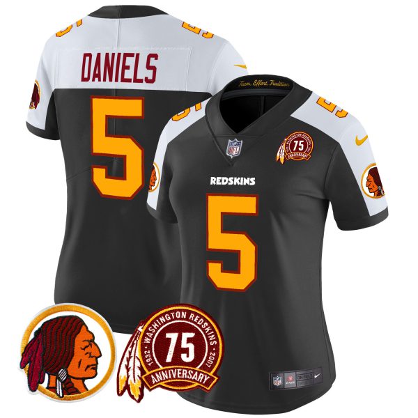 Women's Washington Redskins 75th Patch Throwback Vapor Limited Jersey - All Stitched - Image 10