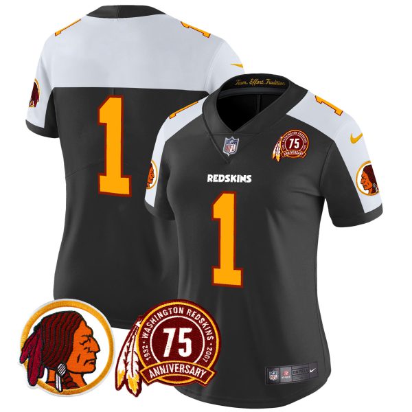 Women's Washington Redskins 75th Patch Throwback Vapor Limited Jersey - All Stitched - Image 18