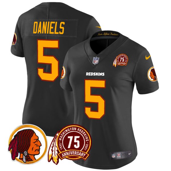 Women's Washington Redskins 75th Patch Throwback Vapor Limited Jersey - All Stitched - Image 19