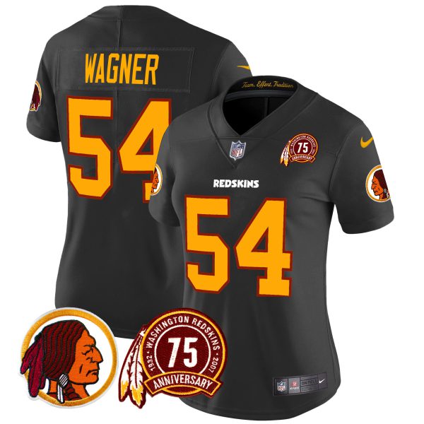 Women's Washington Redskins 75th Patch Throwback Vapor Limited Jersey - All Stitched - Image 22